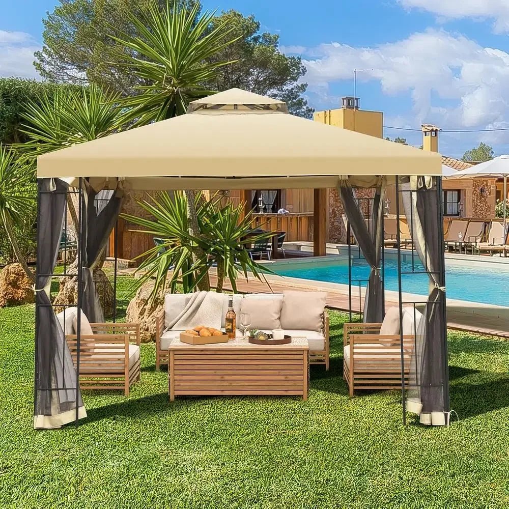 S2932a281c84445259607cf6d8dd18beaP.jpg Gardisand™ ShadeHaven 10x10 Outdoor Gazebo - Image 1