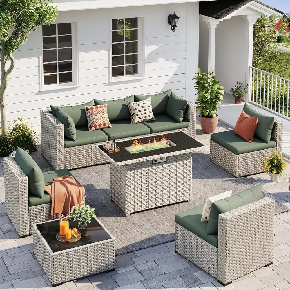 Gardisand™ EmberLuxe 8-Piece Fire Pit Patio Lounge Set