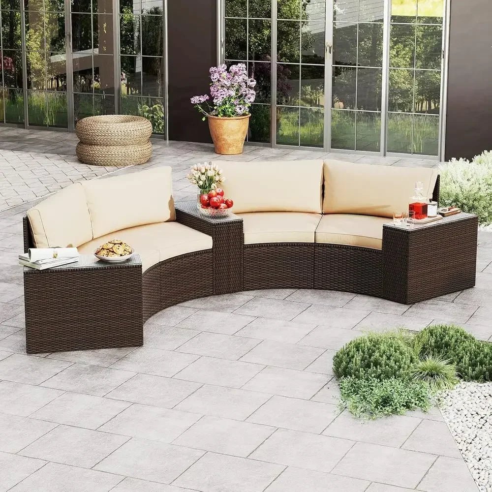 Sf9566ec69c4c4e318d951771dcec9f481.jpg Gardisandâ„¢ CrescentLuxe Half-Moon Outdoor Sectional Sofa Set - Image 1