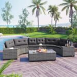 Gardisand™ CrescentGather 8-Piece Outdoor Dining Lounge Set
