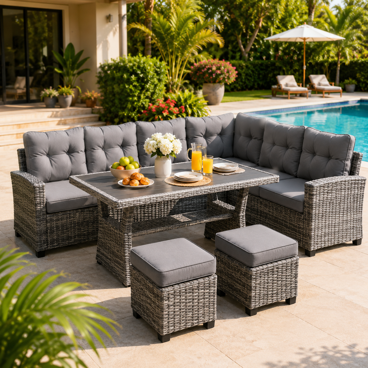 gardisand-1.png Gardisandâ„¢ HavenGather 7-Piece Outdoor Dining Lounge Set - Image 1